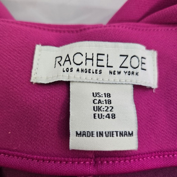 Rachel Zoe High-Rise Pleated Stretch Dress Pants, Pink, Business Barbiecore, 18 - Picture 7 of 9